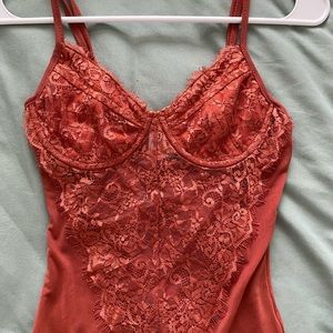 Princess Polly Orange Lace Bodysuit